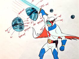 Gatchaman/La bataille des planètes, Ken/Marc, cellulo et doga de production originaux (Tatsunoko Productions, 1972-1974)