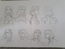 Jean-Claude Mézières - Etude CRAYON DE LAURELINE POUR DESSIN ANIMEE PAR JC MEZIERES - Illustration originale