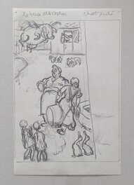 Gus Bofa - Gus Bofa - La buse et le cochon - Illustration originale