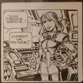 Jean-Claude Mézières - Laureline CASE INEDITE DE LA SERIE VALERIAN PAR JC MEZIERES - Planche originale