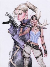 Davi Go - Sheva & Jill - Resident Evil 5 - Illustration originale