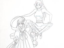 Bleach, Tobiume et Yoruichi Shihôin, ensemble d’une vingtaine de dôgas de production originaux (Studio Pierrot, 2004-2024)