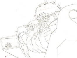 Katsuhiro Otomo - Akira Kaneda (and Tetsuo) Doga de production original (Tokyo Movie Shinsha, 1988) - Original art