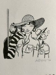 Fred Bernard - Illustration originale "Jeanne Picquigny" - Illustration originale