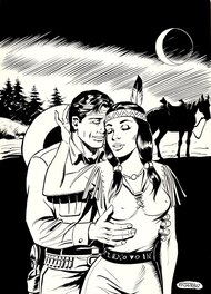 Francesco Gamba - Tex et Lilth Amor per sempre - Original Illustration