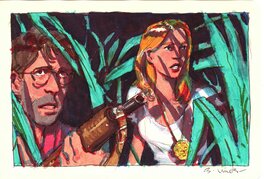 Bastien Vivès - Bastien Vives - Lune de miel  - Le secret de Coatlicue - 20 - Original Illustration