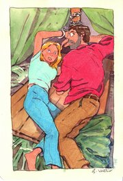 Bastien Vivès - Bastien Vives - Lune de miel  - Le secret de Coatlicue - 7 - Original Illustration