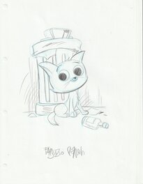 Fabrizio Petrossi - Le chaton de Alfadog - Original Illustration
