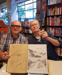 Philippe Xavier et Matz à La Case à bulles, à Asnières-sur-Seine