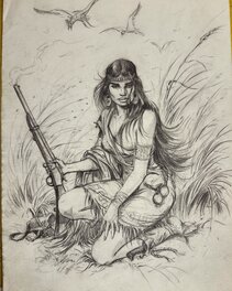 César Spadari - Sexy Indian - Illustration originale
