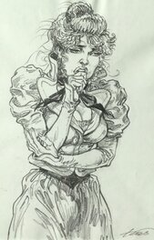 Kas - Dessin original la fille de Paname - Illustration originale