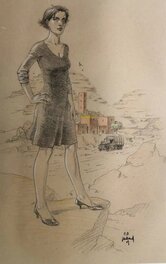 André Juillard - Rehaut de Juillard. Lena - Illustration originale
