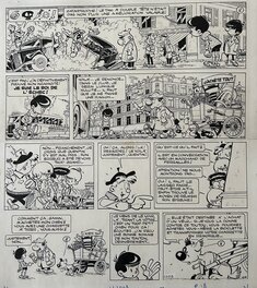 Greg - Greg, les As, 1er épisode, le jeu des cinq As, planche n°61, 1964. - Planche originale