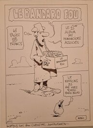 Moebius - Le BANDARD FOU PUB HUMANO ANNEES 70 MOEBIUS SIMILAIRE A LA COUVERTURE - Planche originale