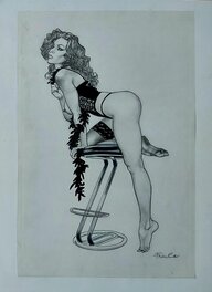 Franco Saudelli - La Dama Provocante - Illustration originale