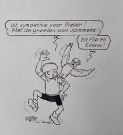 Edwin Wouters - Jommeke en Flip - Planche originale