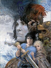 Grzegorz Rosinski - Thorgal - couverture roman ' l'Enfant des Étoiles ' - Couverture originale