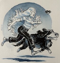 Phicil - Phicil, illustration Les fantômes du Mont Blanc, 2025. - Illustration originale