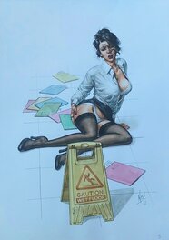 Ignacio Noé - Caution Wet Floor - Illustration originale