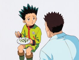 Yoshihiro Togashi - Hunter x Hunter Gon and Leorio Production Cel and Animation Drawing Group of 3 (Nippon Animation, c. 1999-2001) - Œuvre originale