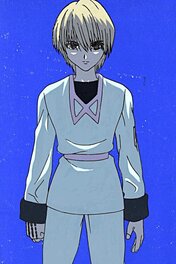 Yoshihiro Togashi - Hunter x Hunter, Kurapika, cellulo de production et fond originaux (Nippon Animation, 1999-2014) - Œuvre originale