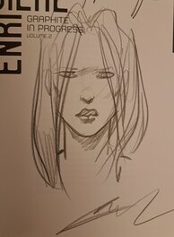 Enki Bilal - Dedicace de Enki bilal sur carnet de croquis - Comic Strip