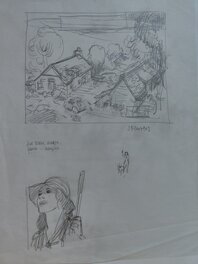 Jean-François Charles - L'herbe folle croquis page 58 - Œuvre originale