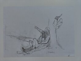 Jean-François Charles - L'herbe folle croquis page 75 - Œuvre originale