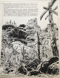 Jean Giraud - 1972 : Blueberry : Ballade pour un cercueil - Planche originale