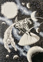 Jean-Yves Mitton - Le Surfer d’Argent et La Torche - Illustration originale