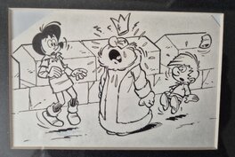 Studio Peyo - Reprise d'une case de JOHAN ET PIRLOUIT - Original Illustration