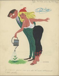 Georges Pichard - Couverture du Rire (avril 1953) - Couverture originale