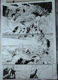 raul goodman - X-Men Cyclope VS Wolverine - Planche originale
