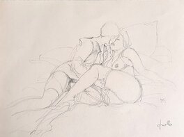 Leone Frollo - Frollo, jeux lesbiens, dessin original - Comic Strip