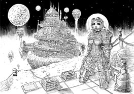 Arkadiusz Klimek - Planétoïde sans loi / Planetoida bezprawia - Sierra - Original Illustration