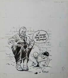 Max Cabanes - Couverture Pilote - Dans les Villages - Original Cover