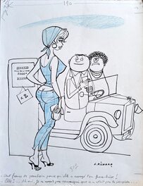 Georges Pichard - À la station - Original Illustration