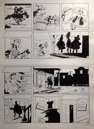 Pille Pascal (Studios Morris) Lucky Luke L'Alibi Planche Originale 6 , Bd Dargaud 1987 LUCKY LUKE 58 Rare
