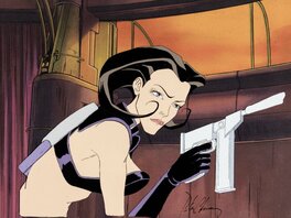 Peter Chung - Æon Flux, Pilot, Aeon Flux, cellulo de production original signé par Peter Chung (MTV Animation, 1991) - Original art