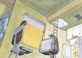 Peter Chung - Æon Flux The Purge Concept Background Group of 3 (MTV Animation, 1994) - Color guide