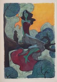 Yannick Corboz - Sur la branche - Illustration originale