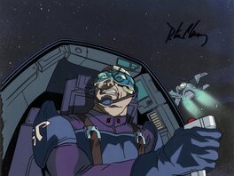 Peter Chung - G-Police Production Cel Setup Signed by Peter Chung with Production Background (Acme Filmworks, 1997) - Œuvre originale