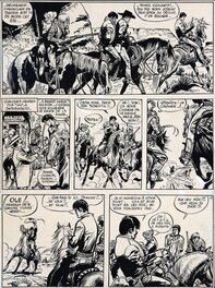 Jijé - Jerry Spring , Les 3 barbus de Sonoyta - Planche originale
