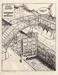 René Pétillon - Jack Palmer - Simenon - Illustration originale