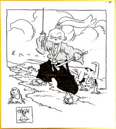 Stan Sakai - Usagi Yojimbo & Tokage - Illustration originale