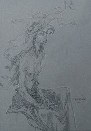 Claire Wendling - La méduse - Original Illustration