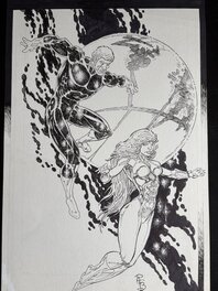 Pat Broderick - Starman & Dreamgirl (Original Legion) - Illustration originale