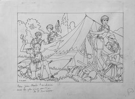 Dessin avec les bordures et la dédicace Dessin avec les bordures et la dédicace