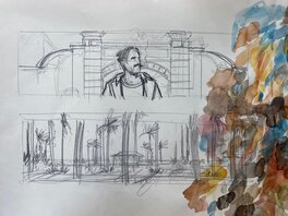 Stéphan Agosto - Stéphan Agosto, recherche de personnage, de case, de planche et de couleurs pour un roman graphique en gestation !!! - Original art