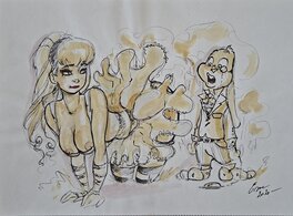 esme - Alice et le Lapin Blanc - Original Illustration